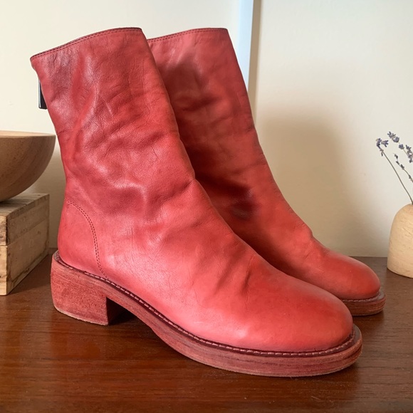 Guidi red leather zip boots - Picture 4 of 8